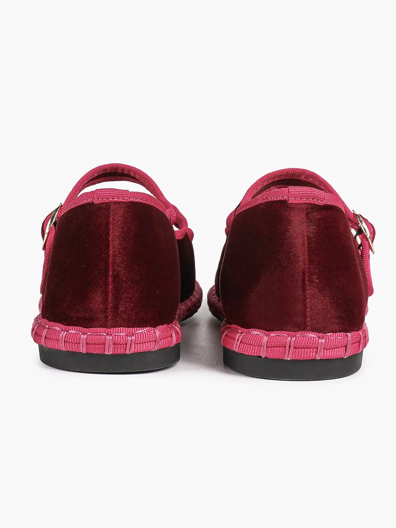 Women's Pink Suede Ballet Flats with Double Gold Buckle Cloud Comfort Insole for Casual Chic Everyday Shoes YISHIFAN
