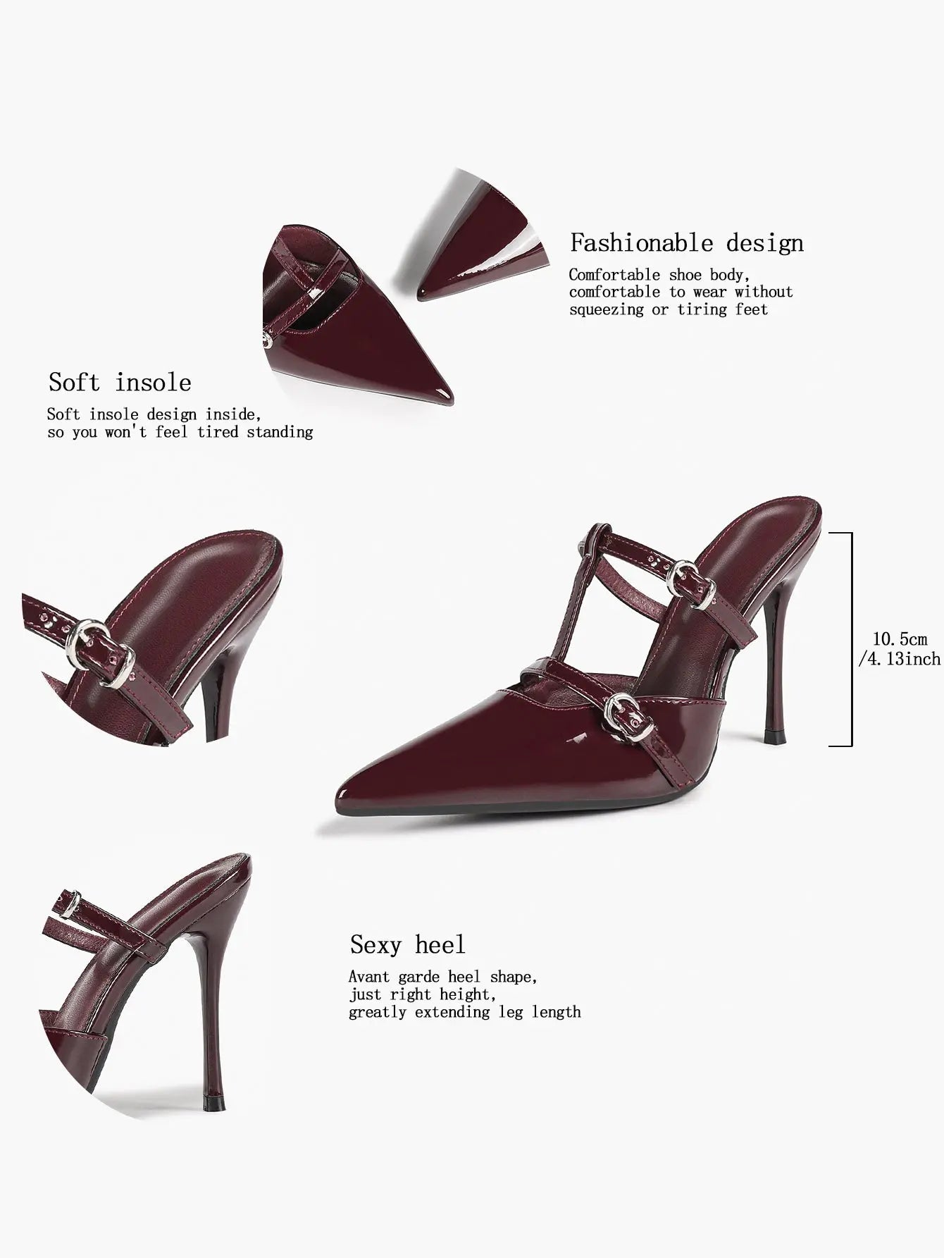 Women's Slingback High Heels Pointed Toe Stilettos Dress Party Pump Shoes YISHIFAN