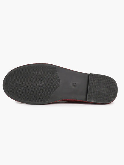 Women's Velvet Mary Jane Ballet Flat Shoes with Bow Straps YISHIFAN