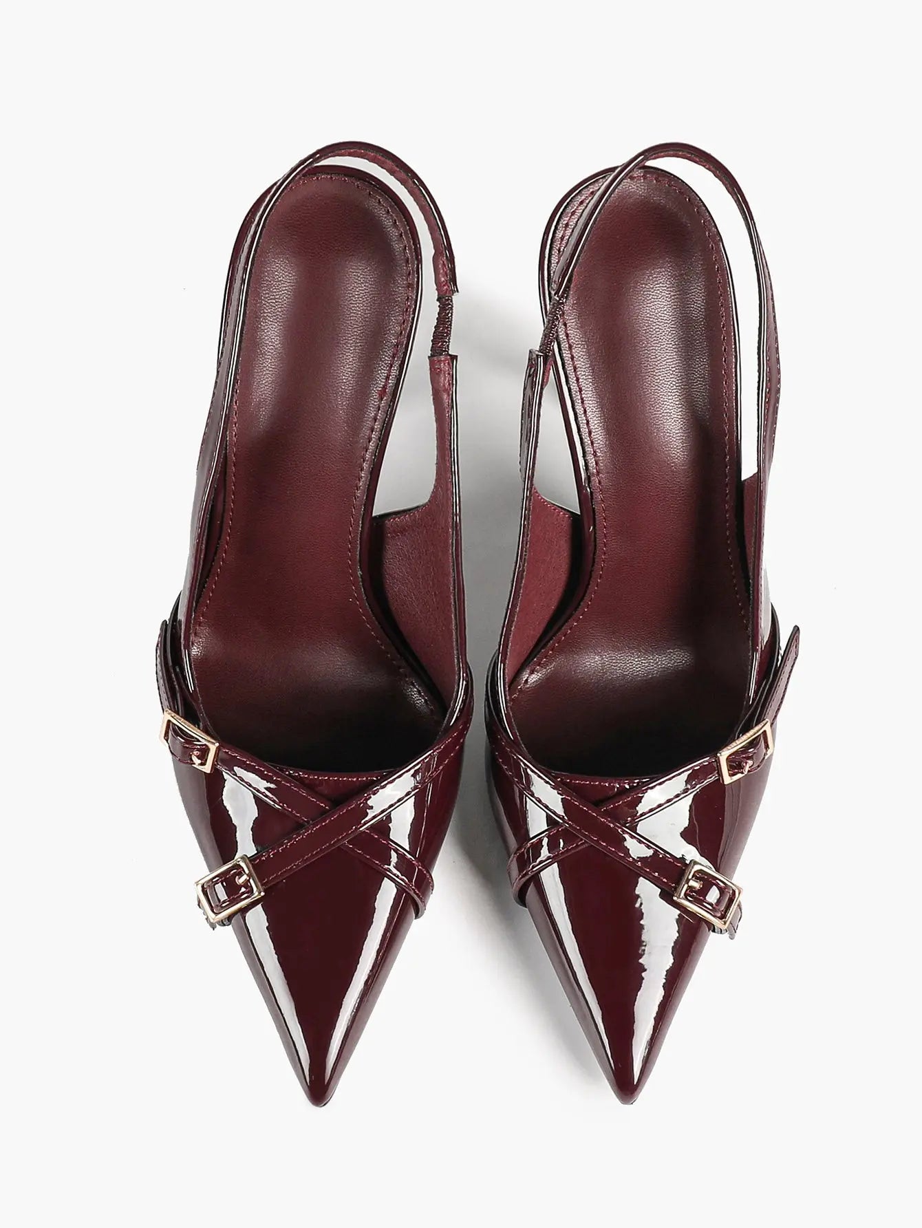 Women's Slingback Closed Pointed Toe Stiletto Wedding Work Comfortable Dress Shoes YISHIFAN