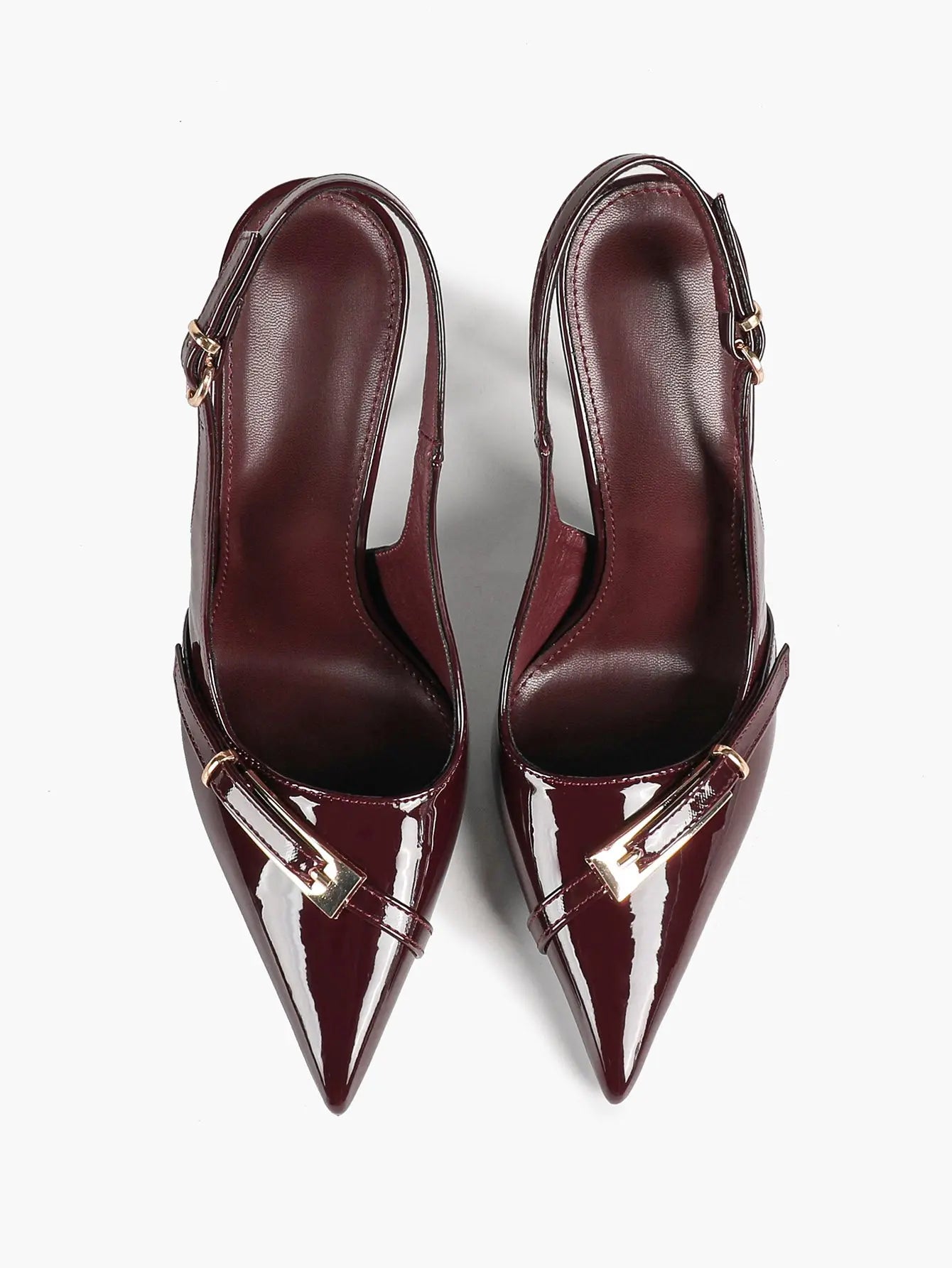 Chocolate-Brown Sculptural Stilettos: Gold-Chain Accents & Cloud-Like Soft Insole for Leg-Lengthening Glamour YISHIFAN
