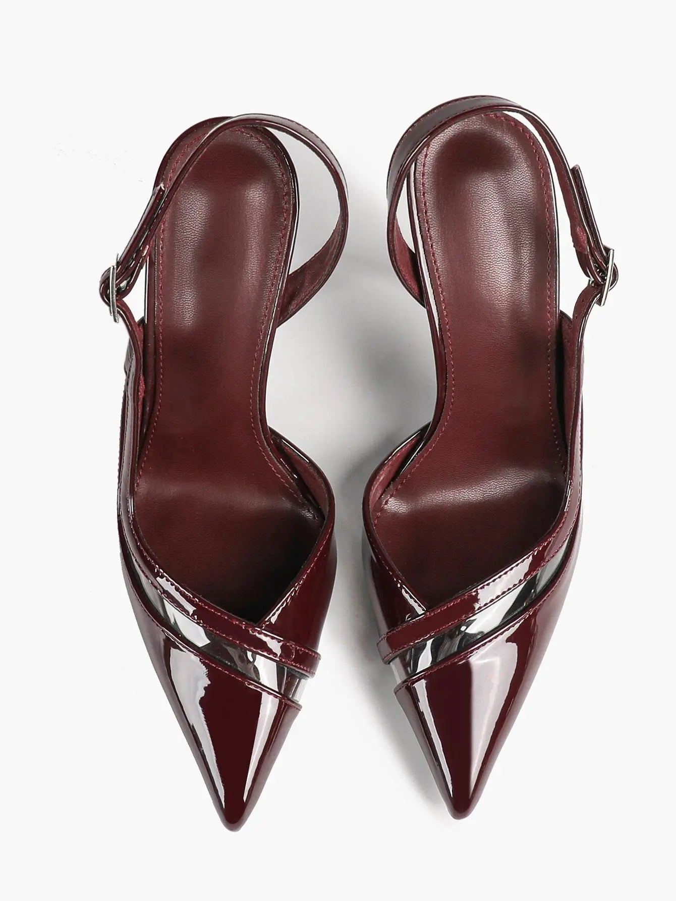 Closed Toe Slingback Heels Women Pumps Strappy Pointed Toe Stiletto Heels for Women Wedding Party Dress Shoes YISHIFAN