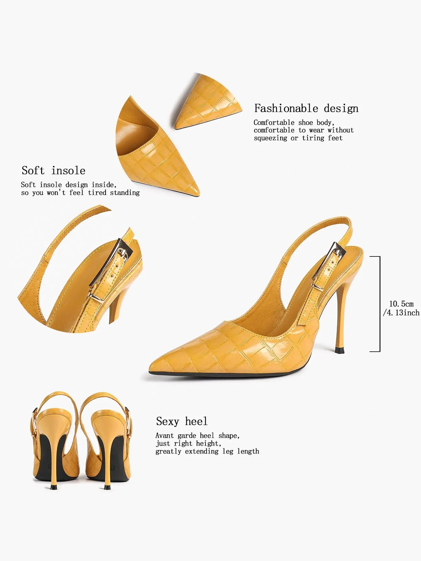 Women's Green Stone High-Heel Sandals Pointed Toe Slingback Stiletto Heels Wedding Party Evening Dress Shoes YISHIFAN