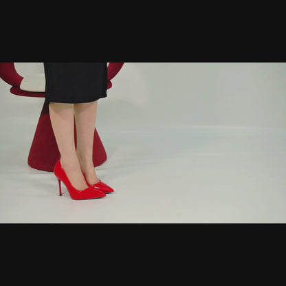 Women's Closed Sharp Pointed Toe Classic Stiletto Heels Wedding Party Dress Pump Shoes
